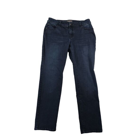 Chico's Denim - Chico's So Slimming Jeans Straight Leg Women's Size 2 Regular Stretch Blue